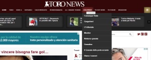 Pantallazo menú de Toro News